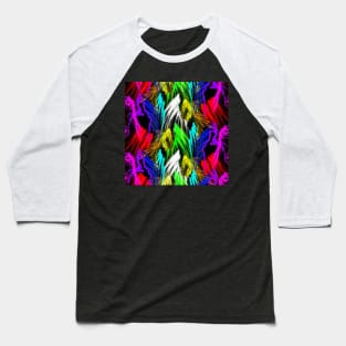 Watercolor splatter effect, neon colors Baseball T-Shirt